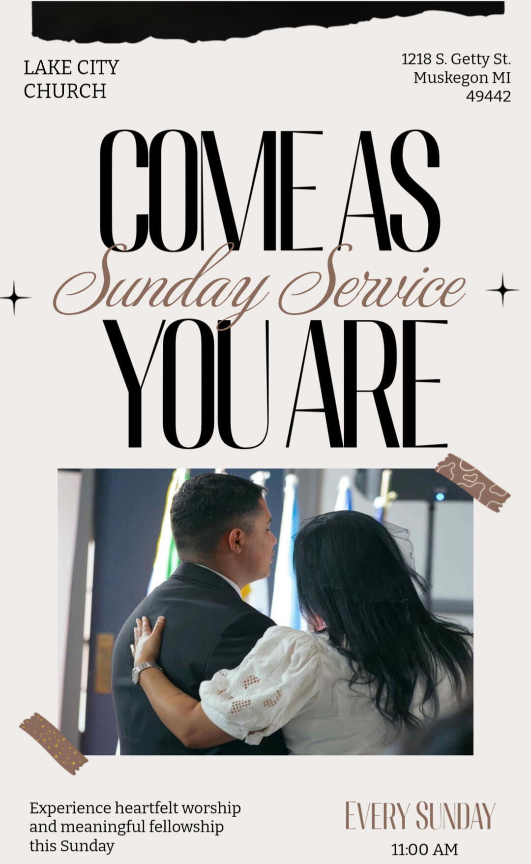 Servicio dominical a las 11:00 a. m.